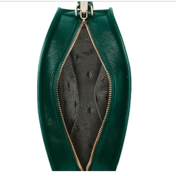 Kate Spade Perry Saffiano Leather Dome Crossbody Deep Jade OS NWT - Picture 2 of 7